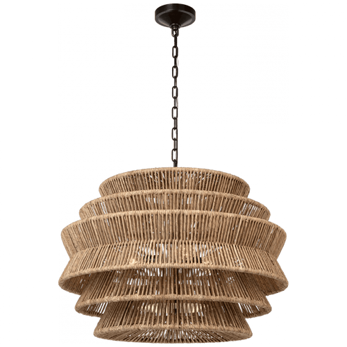 Visual Comfort & Co. Signature Collection Antigua Medium Drum Chandelier, Visual Comfort & Co. Signature Collection CHC 5016BZ/NAB D9AMY 