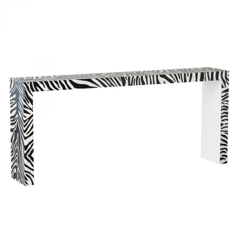 Global Views Parson Zebra Lacquer Table 