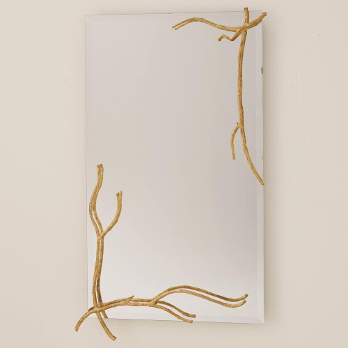 Global Views Twig Large Gold Leaf Mirror 