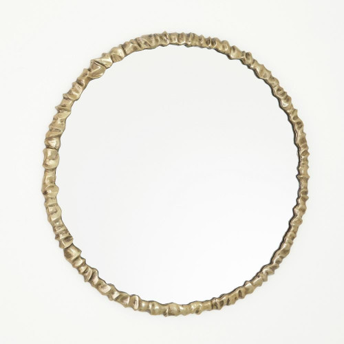 Global Views Artiste Round Brass Mirror 