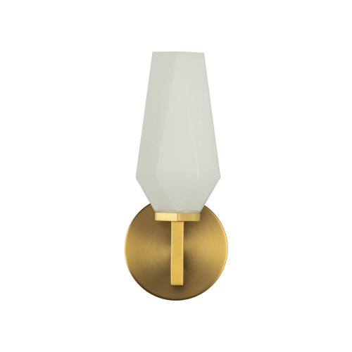 Alora Lighting Krysta 10-in Brushed Gold/Opal Glass 1 Light Wall Vanity 
