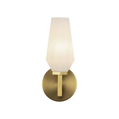 Alora Lighting Krysta 10-in Brushed Gold/Opal Glass 1 Light Wall Vanity 
