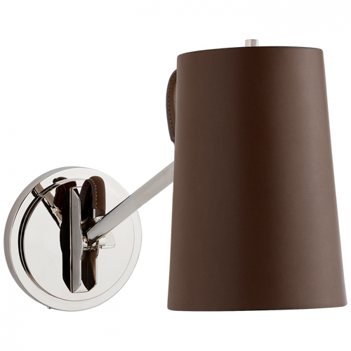 Ralph Lauren Benton Polished Nickel Single Library Sconce 