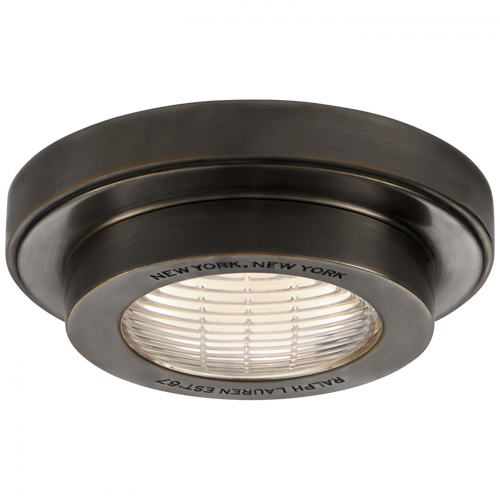 Ralph Lauren Grant Bronze 4.5" Solitaire LED Flush Mount 