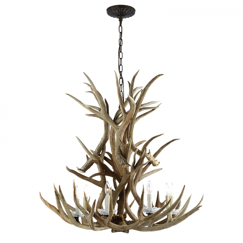 Ralph Lauren Straton Natural Bone Single Tier Chandelier 