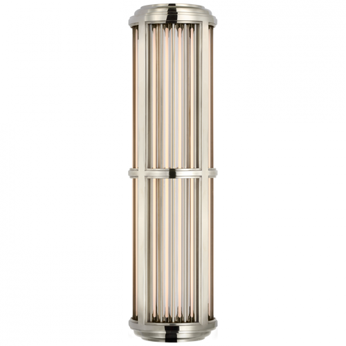 Ralph Lauren Perren Polished Nickel and Glass Medium Wall Sconce 