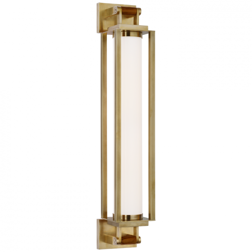 Ralph Lauren Northport Natural Brass and Teak 24" LED Linear Sconce 
