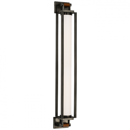 Ralph Lauren Northport Bronze and Teak 32" LED Linear Sconce 