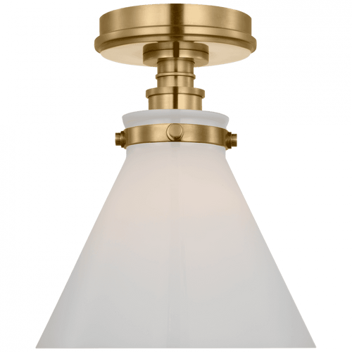 Visual Comfort & Co. Signature Collection Parkington 9" Conical Flush Mount, Visual Comfort & Co. Signature Collection CHC 4525AB-WG D9DLA 