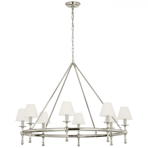 Visual Comfort & Co. Signature Collection Classic 42" Ring Chandelier, Visual Comfort & Co. Signature Collection CHC 5819PN-L D9DM1 