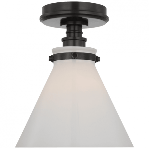Visual Comfort & Co. Signature Collection Parkington 9" Conical Flush Mount, Visual Comfort & Co. Signature Collection CHC 4525BZ-WG DD5FT 