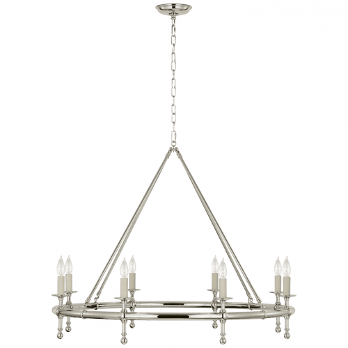 Visual Comfort & Co. Signature Collection Classic 42" Ring Chandelier, Visual Comfort & Co. Signature Collection CHC 5819PN DD5FZ 