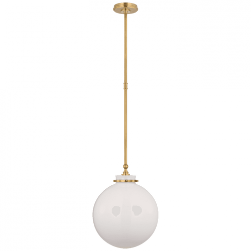 Visual Comfort & Co. Signature Collection Parkington 14" Globe Pendant, Visual Comfort & Co. Signature Collection CHC 5542AB-WG DD6FX 