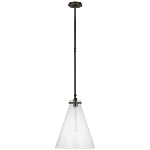 Visual Comfort & Co. Signature Collection Parkington 15" Conical Pendant, Visual Comfort & Co. Signature Collection CHC 5532BZ-CG D9CLY 