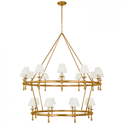 Visual Comfort & Co. Signature Collection Classic 54" Two-Tier Ring Chandelier, Visual Comfort & Co. Signature Collection CHC 5825AB-L DD7FD 