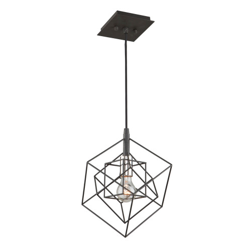 Artistry Pendant, 1-Light, Matte Black, Polished Nickel, 9.75"W (AC11117PN 3403ZZZC)