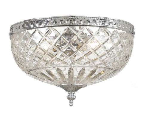 Ceiling Mount Flush Mount - Polished Chrome 9"H