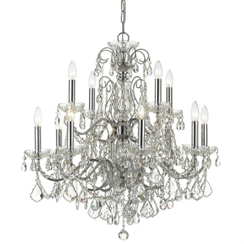 Imperial Chandelier - Polished Chrome, Swarovski Strass Crystal 31"H
