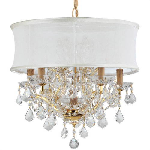 Brentwood Chandelier - Gold, Swarovski Spectra Crystal 19"H