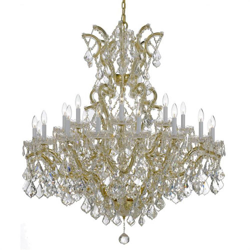 Maria Theresa Chandelier - Gold, Swarovski Spectra Crystal 48"H