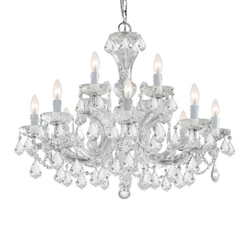 Maria Theresa Chandelier - Polished Chrome, Swarovski Spectra Crystal 25.5"H