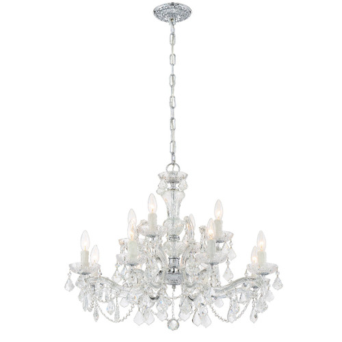 Maria Theresa Chandelier - Polished Chrome, Swarovski Strass Crystal 25.5"H