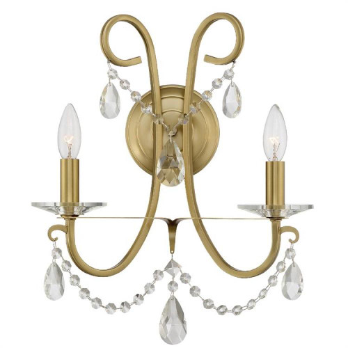 Othello Wall Sconce - Vibrant Gold, Swarovski Strass Crystal 16"H
