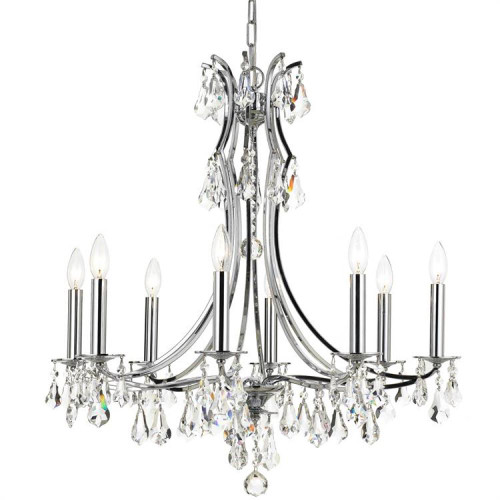 Cedar Chandelier - Polished Chrome, Swarovski Strass Crystal 29"H