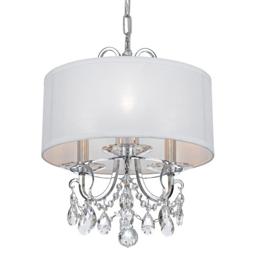 Othello Mini Chandelier - Polished Chrome, Swarovski Spectra Crystal 17"H