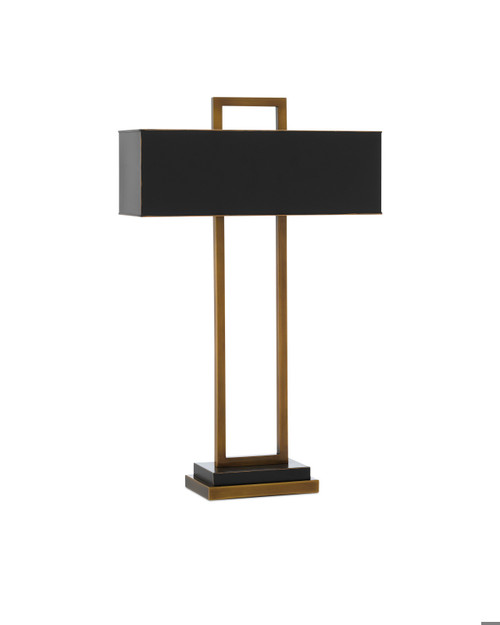 Otto Brass Table Lamp, Currey and Company 6000-0209