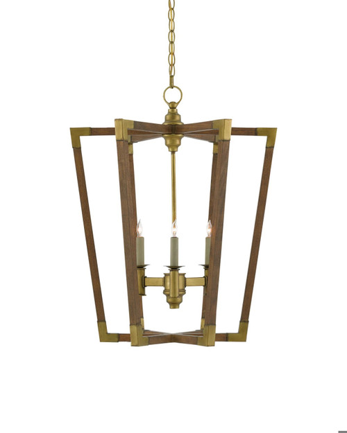 Bastian Medium Chestnut Lantern, Currey and Company (9000-0220 NDKR)