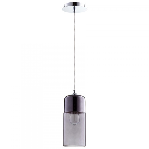 Berdan Pendant Chrome 14.5"H Purple Glass