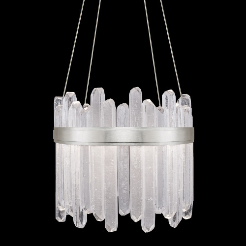 Lior Pendant, Round, 24-Light, LED, Silver Leaf, Illuminated Rock Crystal, 21"W (882240-1ST GKLW) Lior Pendant, Round, 24-Light, LED, Silver Leaf, Illuminated Rock Crystal, 21"W (882240-1ST GKLW)
