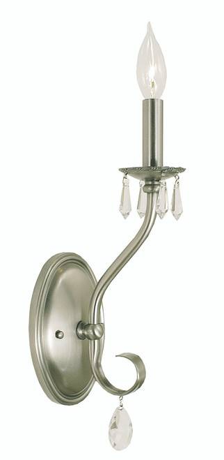 Liebestraum Wall Sconce, 1-Light, Brushed Nickel, 17"H (2991 BN YGUF)