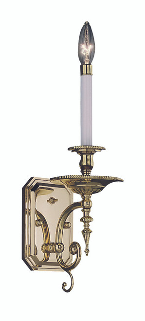 Kensington Wall Sconce, 1-Light, Polished Brass, 19"H (7661 PB R8N0)