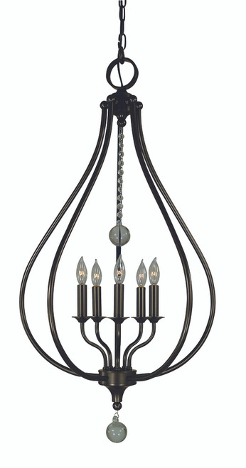Dewdrop Pendant, 5-Light, Mahogany Bronze, 34"H (4445 MB 9Q49Y)