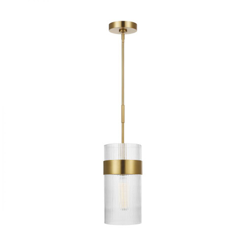 Geneva Pendant, 1-Light, Burnished Brass, Clear Shade, 7"W (CP1171BBS 706U1M8)