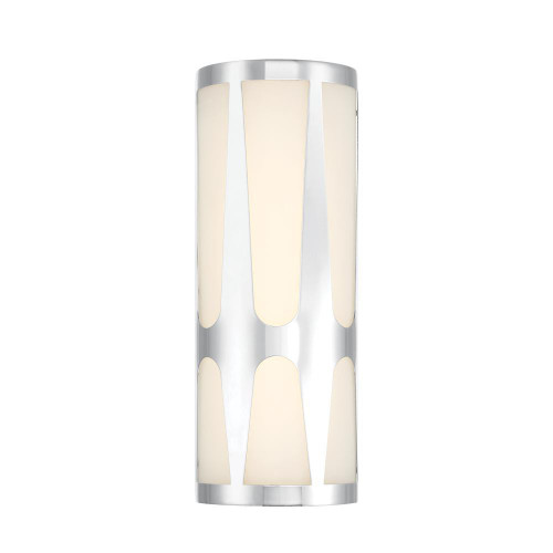 Crystorama Royston Integrated LED Polished Chrome Sconce, Crystorama ROY-802-CH_LED 2NYCU 