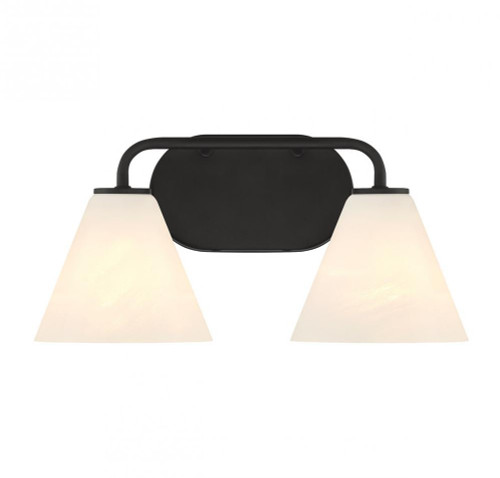 Savoy House Blair 2-Light Bathroom Vanity Light in Matte Black, Savoy House 8-2988-2-BK ALZK6 