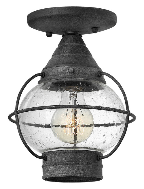 Cape Cod Outdoor Flush Mount, 1-Light, Aged Zinc, 7"W (2203DZ N68F)