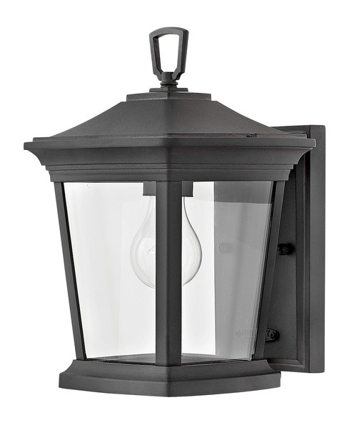 Bromley Outdoor Wall Mount Lantern, 1-Light, Black, 11.75"H (2368MB VCJZ)