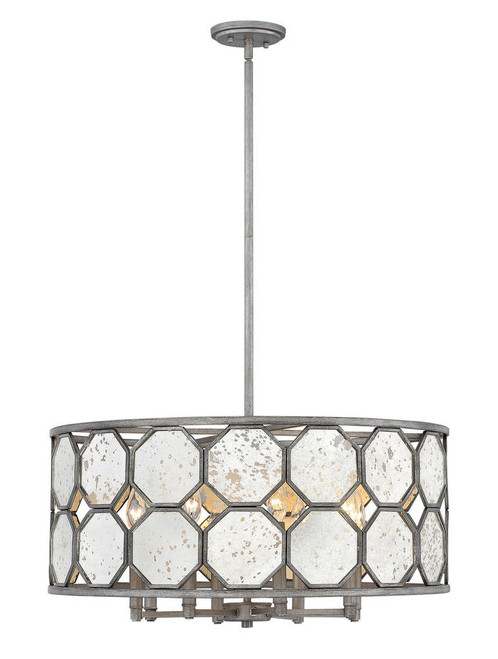 Lara Drum Shade Chandelier, Hinkley 3566BV