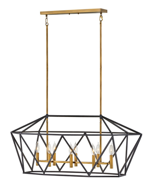 Theory Candle Chandelier, 8-Light, Heritage Brass, 40"W (3575DZ YJ4J)