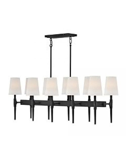 Beaumont Linear Chandelier, 10-Light, Black, 48"W (4469BK YJ53)