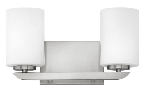 Kyra Bath Vanity Light, 2-Light, Brushed Nickel, 14"W (55022BN V6ML)