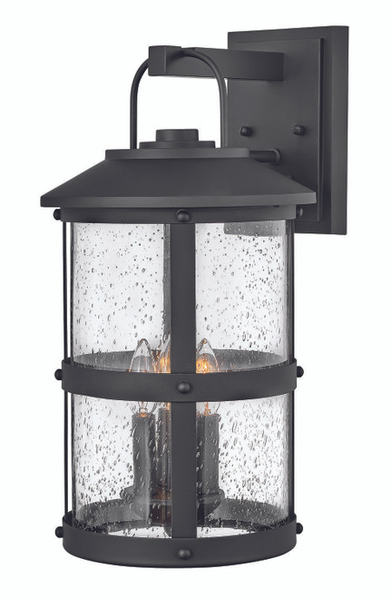 Lakehouse Outdoor Wall Mount Lantern, 3-Light, Black, 19.75"H (2685BK 9M2ZH)