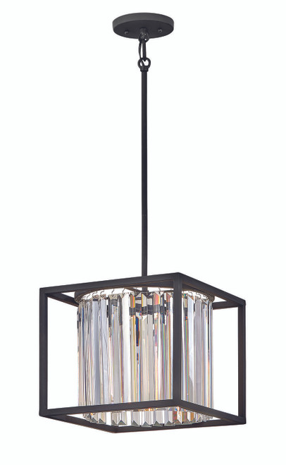 Giada Down Mini Pendant, 1-Light, Black, 10"H (4554BK 9M4WT)