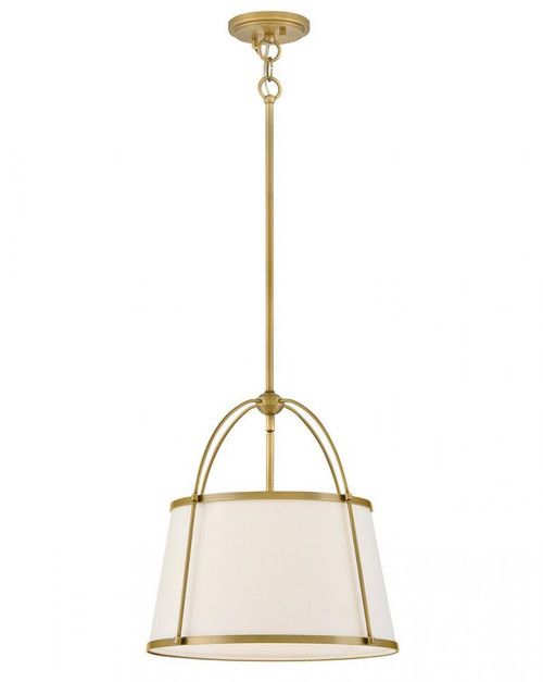 Hinkley Clarke Large Drum Pendant Lacquered Dark Brass 