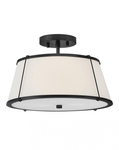 Hinkley Clarke Medium Semi-Flush Mount Black 