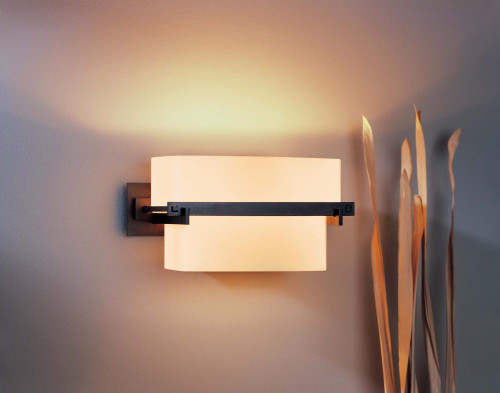 Kakomi Bath Vanity, 2-Light, Dark Smoke, Opal Glass, 10"W (207821-SKT-07-GG0105 A8YR4)